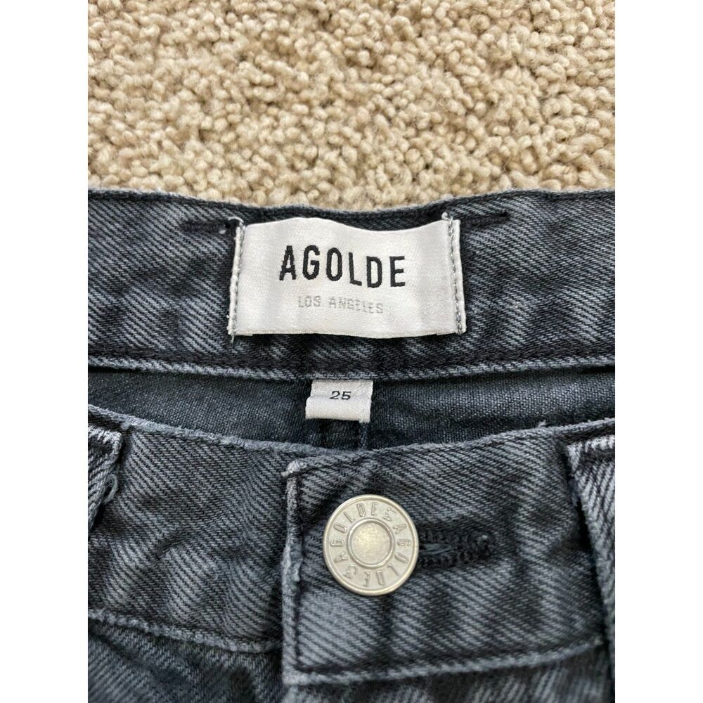 Women's AGOLDE Balloon black Jeans Size 25 High Rise Denim organic cotton - Picture 4 of 16